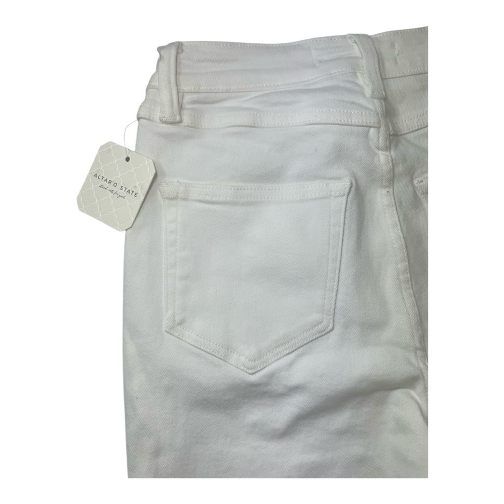 Altar’d State Salor Jeans Women’s Sz 25 Flare High Rise Stretch Elise White NWT - Picture 4 of 8